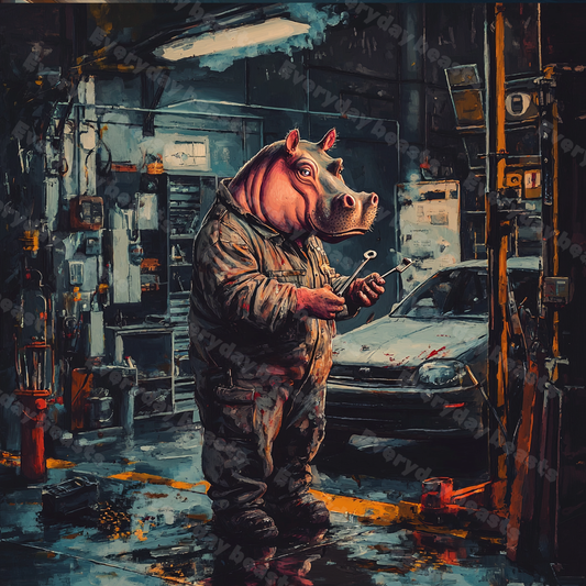 Garage King - Canvas print